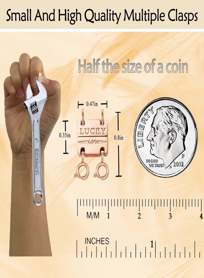 Qulltk Lucky Necklace Separator for Layering Strong Magnetic Clasps, 14K Gold and Silver Multiple Necklace Clasps for Layered Look - Image 2